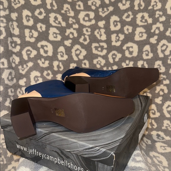 Jeffrey Campbell Calimity-L Heeled Boots in Brown Blue Lizard Beige 😍 New 🆕 😍😍 - Picture 11 of 17